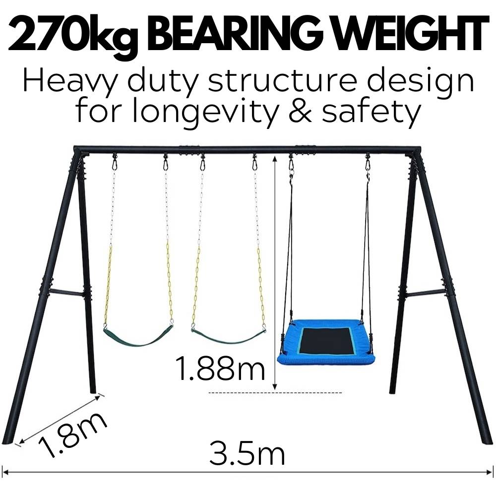 A Frame Metal Swing Set